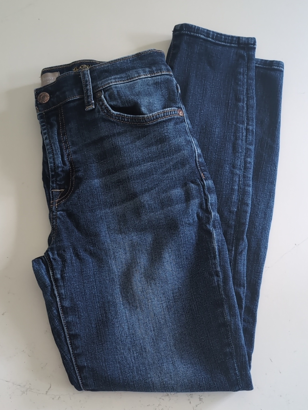 7 For All Mankind B(Air) Dark Blue Skinny Jeans